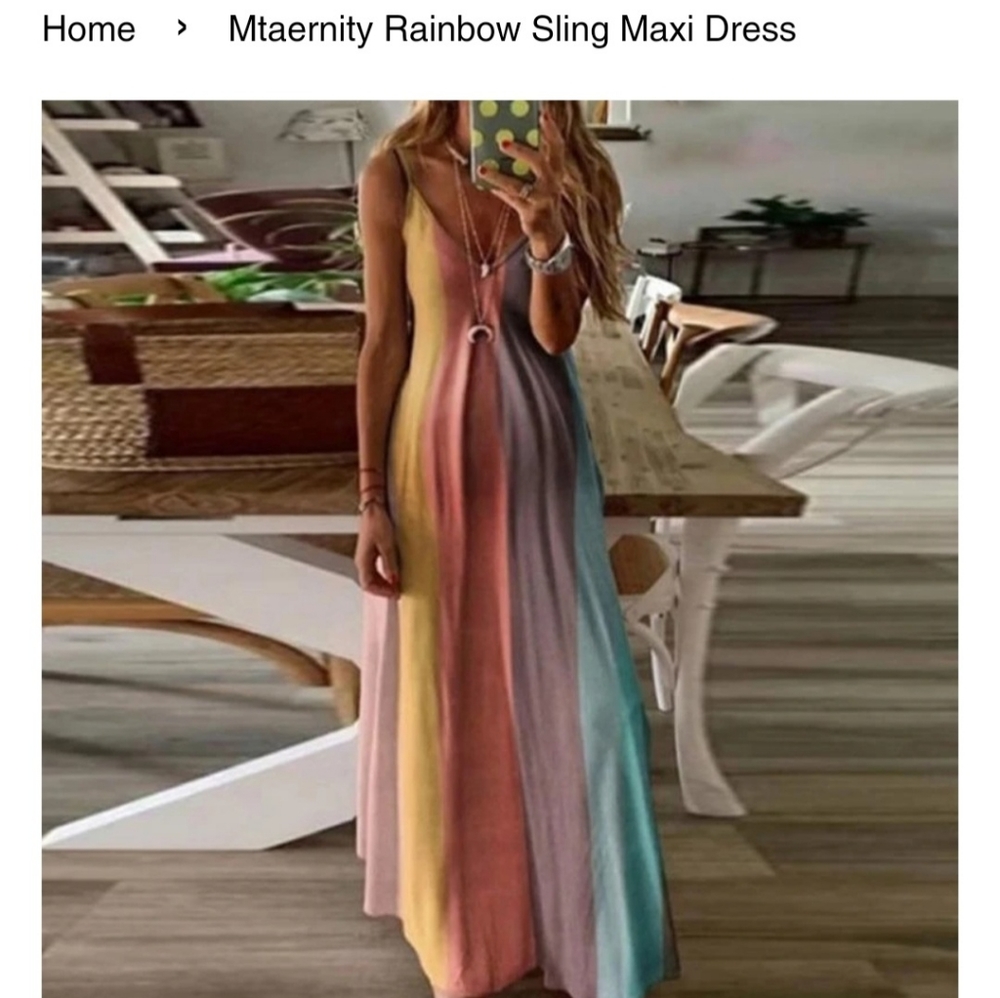 Rainbow maternity dress